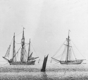 Case coloniche su un pendio da Caspar David Friedrich